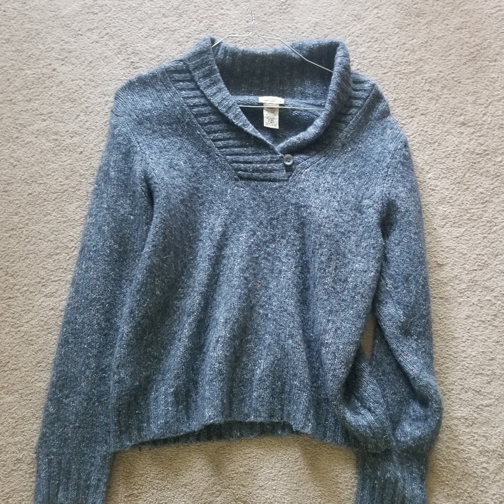LL bean part wool sweater size m heavy